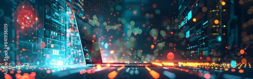 Data science business intelligence laptop and technology