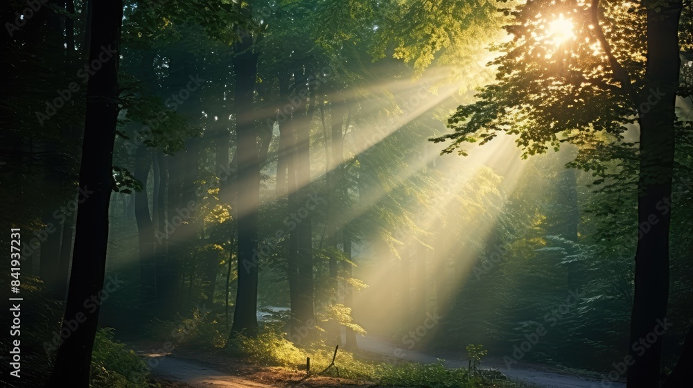 Obraz premium sunlight in the forest