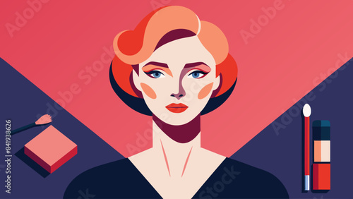 Elegant Retro-Styled Woman with Vintage Makeup and Hairstyle