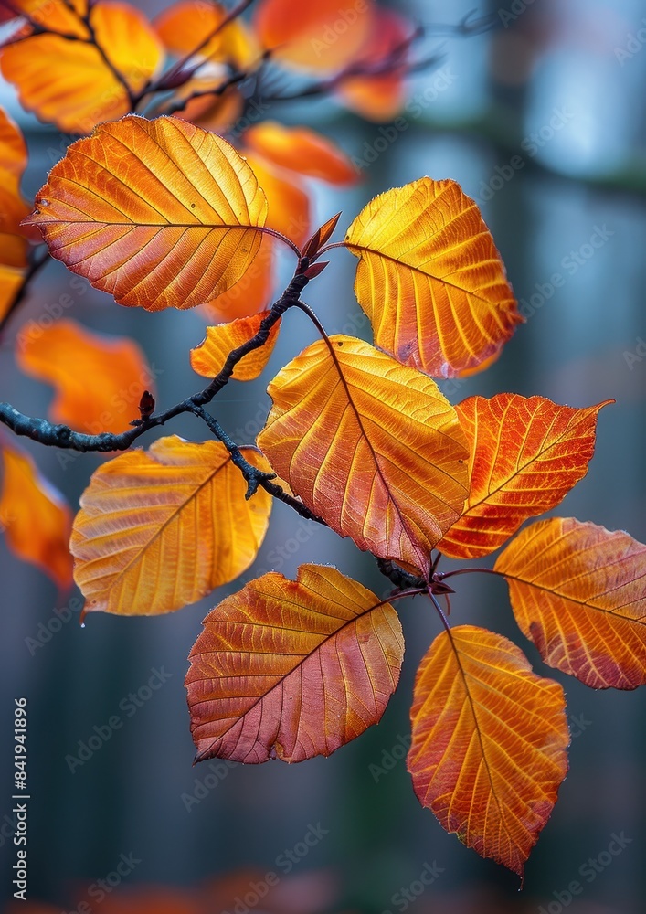Vibrant autumn leaves in a woodland, ideal for seasonal themes. Vibrant autumn leaves in a woodland, ideal for seasonal themes.