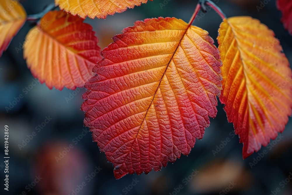 Vibrant autumn leaves in a woodland, ideal for seasonal themes. Vibrant autumn leaves in a woodland, ideal for seasonal themes.