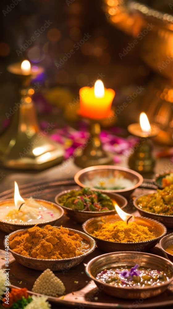 indian food on a plate with candles indian food on a plate with candles