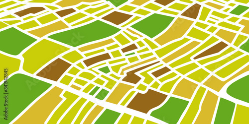 Aerial view Top view Green rice fields top view countryside