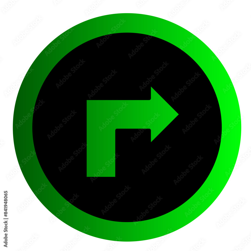 turn right arrow rounded icon vector symbol design turn right arrow rounded icon vector symbol design
