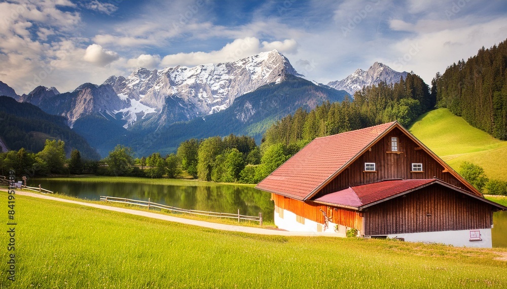 farmhouse somewhere in Bavaria - against the backdrop of beautiful nature and mountains farmhouse somewhere in Bavaria - against the backdrop of beautiful nature and mountains