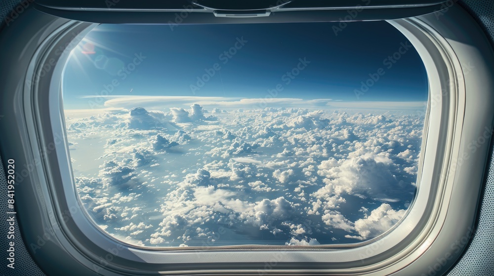 View of limitless skies from a window seat above View of limitless skies from a window seat above