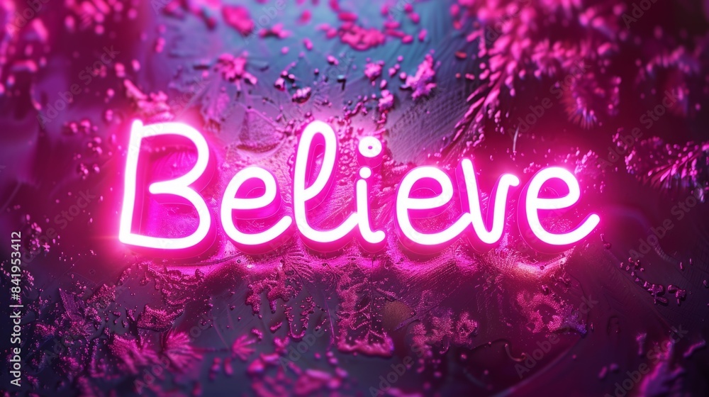 Pink LED Hope and Faith concept art poster. Pink LED Hope and Faith concept art poster.