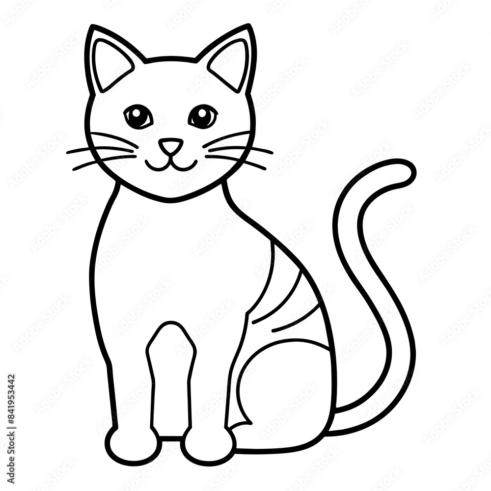 Obraz premium black and white cat