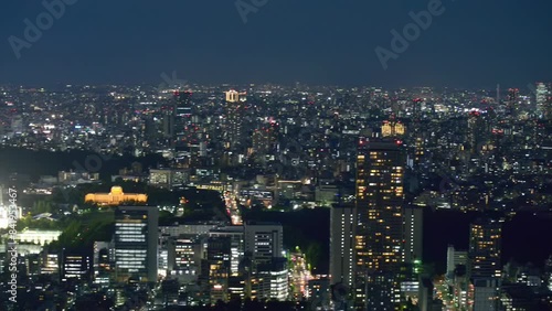 Wallpaper Mural Aerial view of Tokyo skyline at night Torontodigital.ca