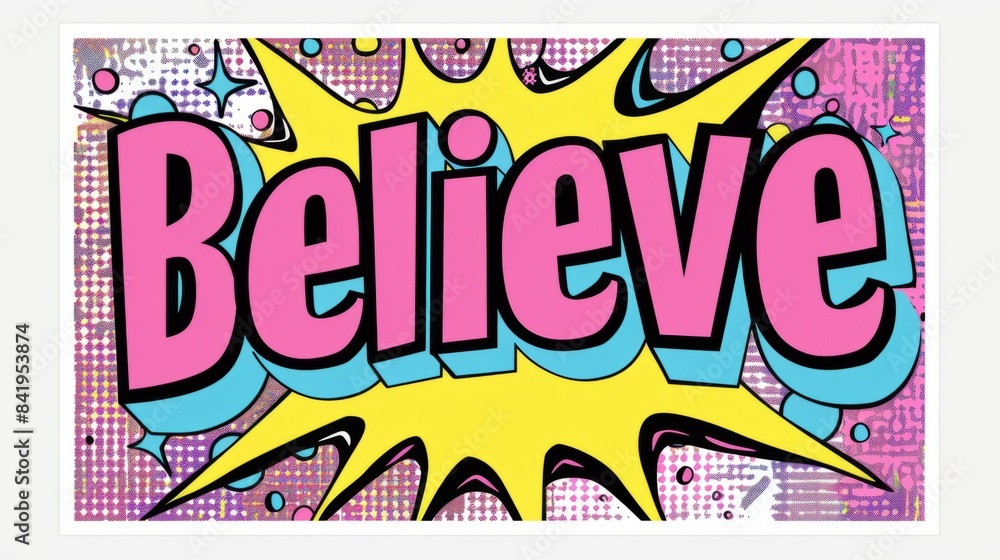Hope and Faith symbol created in Pop Art. Hope and Faith symbol created in Pop Art.