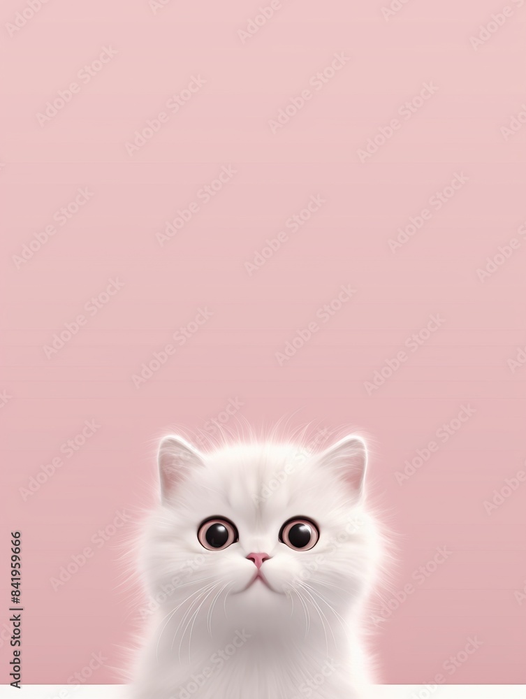Close-up: cat, cartoon, minimalism Close-up: cat, cartoon, minimalism