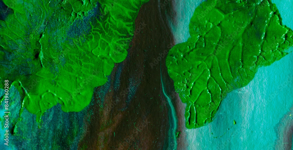 Obraz premium Enigmatic Elegance: Oil-Painted Liquid Art with Vibrant Translucent Colors 