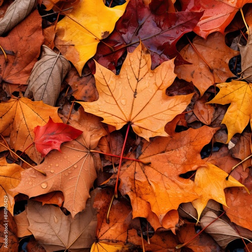 In the embrace of autumn's gentle descent, the fallen leaves create a mosaic of nature's exquisite decay. Each leaf, now detached from its arboreal home, lies scattered upon the earth