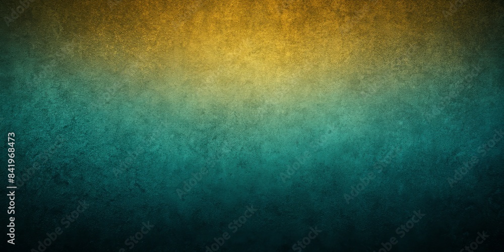 Deep teal and mustard grainy gradient background, black backdrop, noise texture effect. Deep teal and mustard grainy gradient background, black backdrop, noise texture effect.