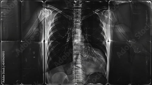 X-ray Image of Human Chest - Generative AI photo