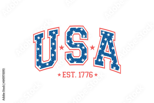 USA 1776 4th of July typography T shirt Design