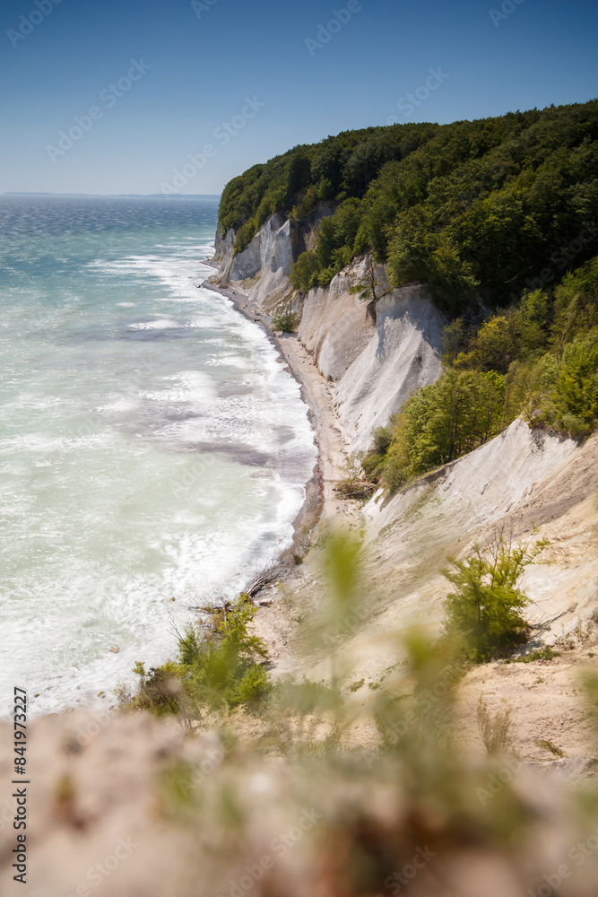 Fototapeta premium The chalk cliffs of island Rügen in the north of Germany.