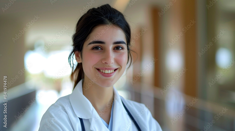 Medical Professional, Female Doctor in Modern Hospital