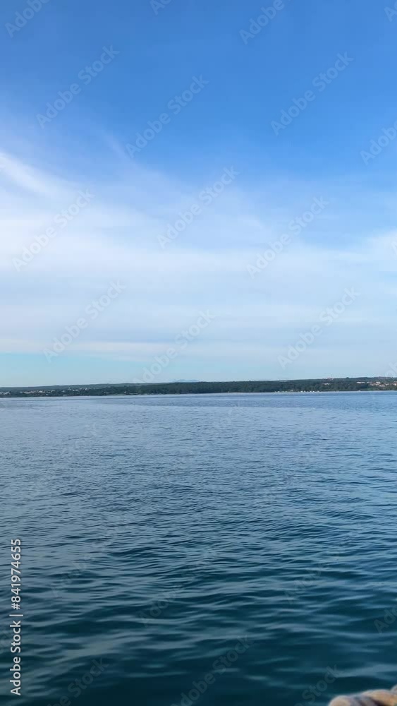Islands view from the boat. Seascape video. Summer vacation in Croatia Islands view from the boat. Seascape video. Summer vacation in Croatia