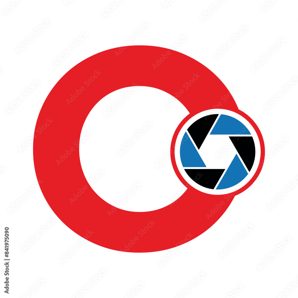 Initial Camera Lens Logo combine with letter O vector template Initial Camera Lens Logo combine with letter O vector template