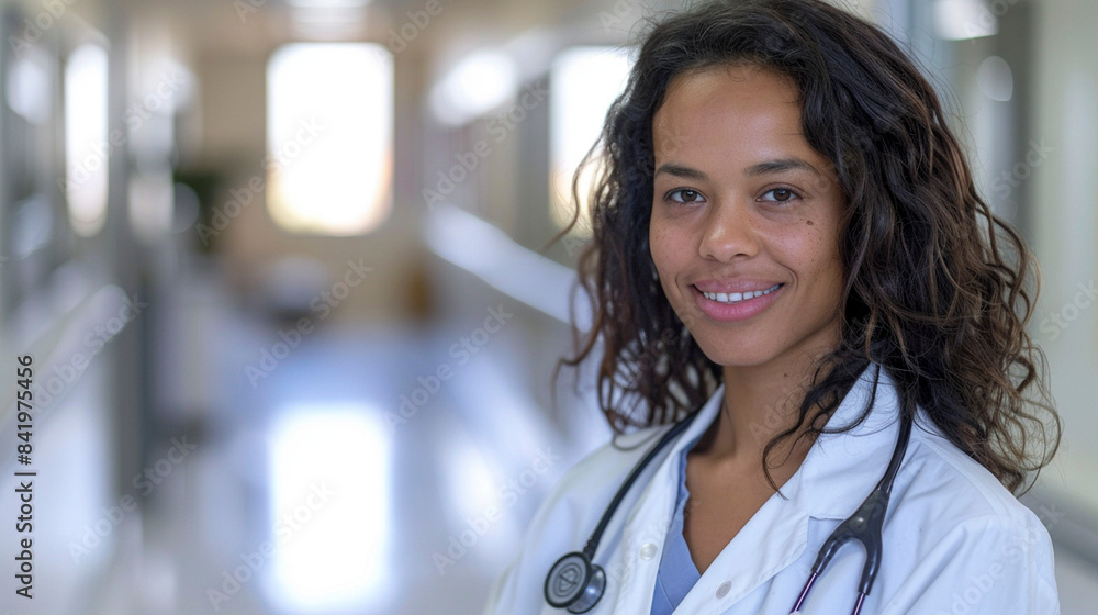 Fototapeta premium Medical Professional, Female Doctor in Modern Hospital