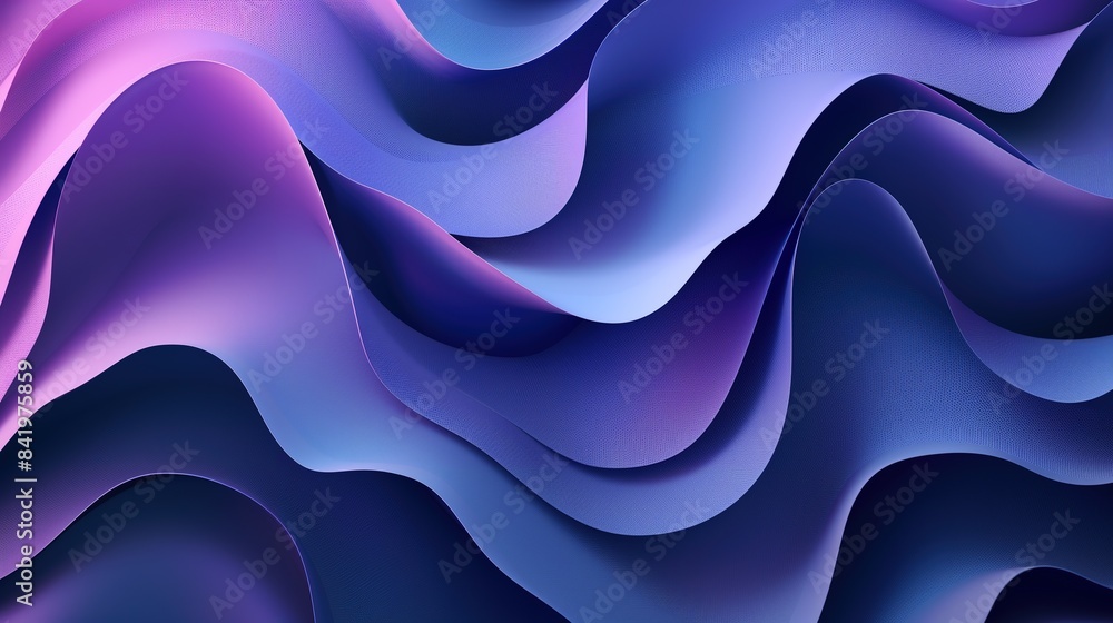 Obraz premium Abstract Purple And Blue Wavy Design