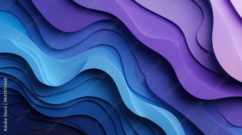 Abstract Blue And Purple Wavy Paper Design Abstract Blue And Purple Wavy Paper Design