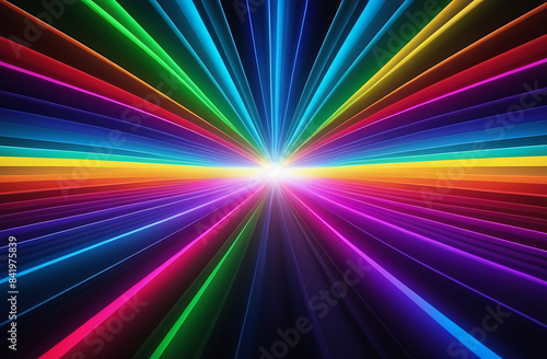 Abstraction - light explosion on a dark background - Pop art