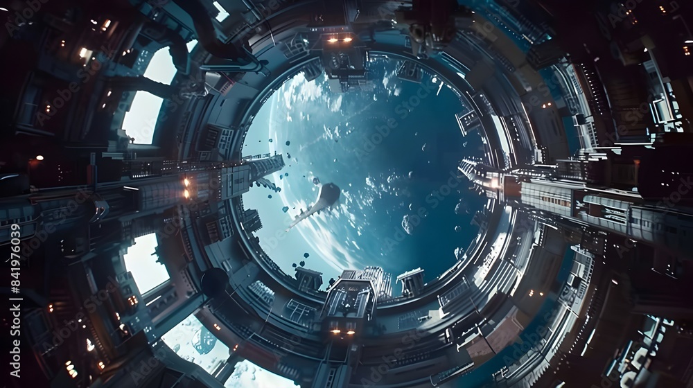 Obraz premium Futuristic Space Habitat