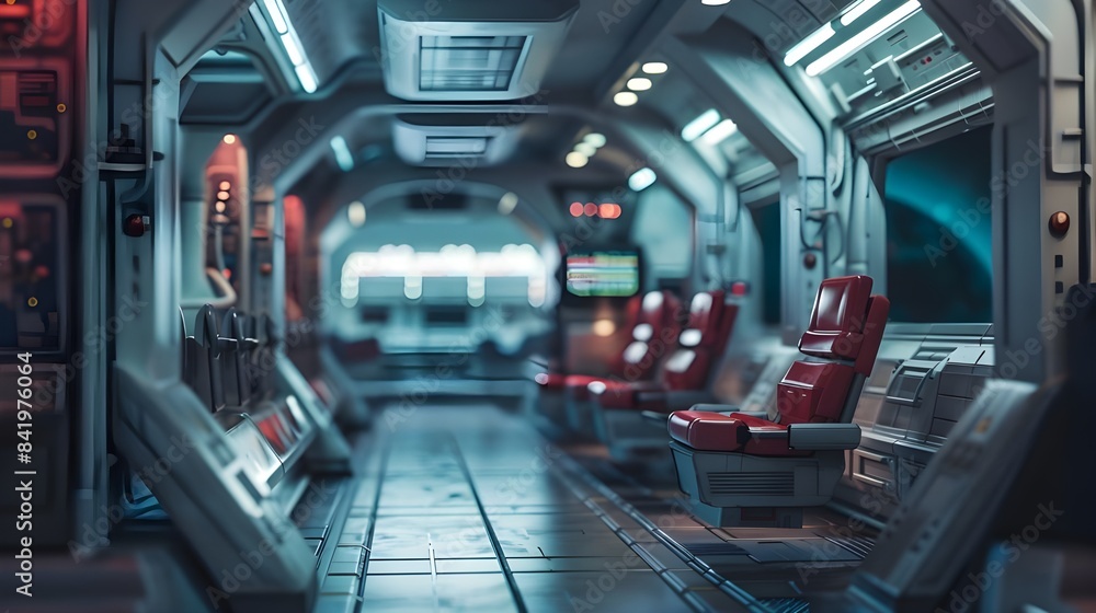 Obraz premium Futuristic Spacecraft Interior