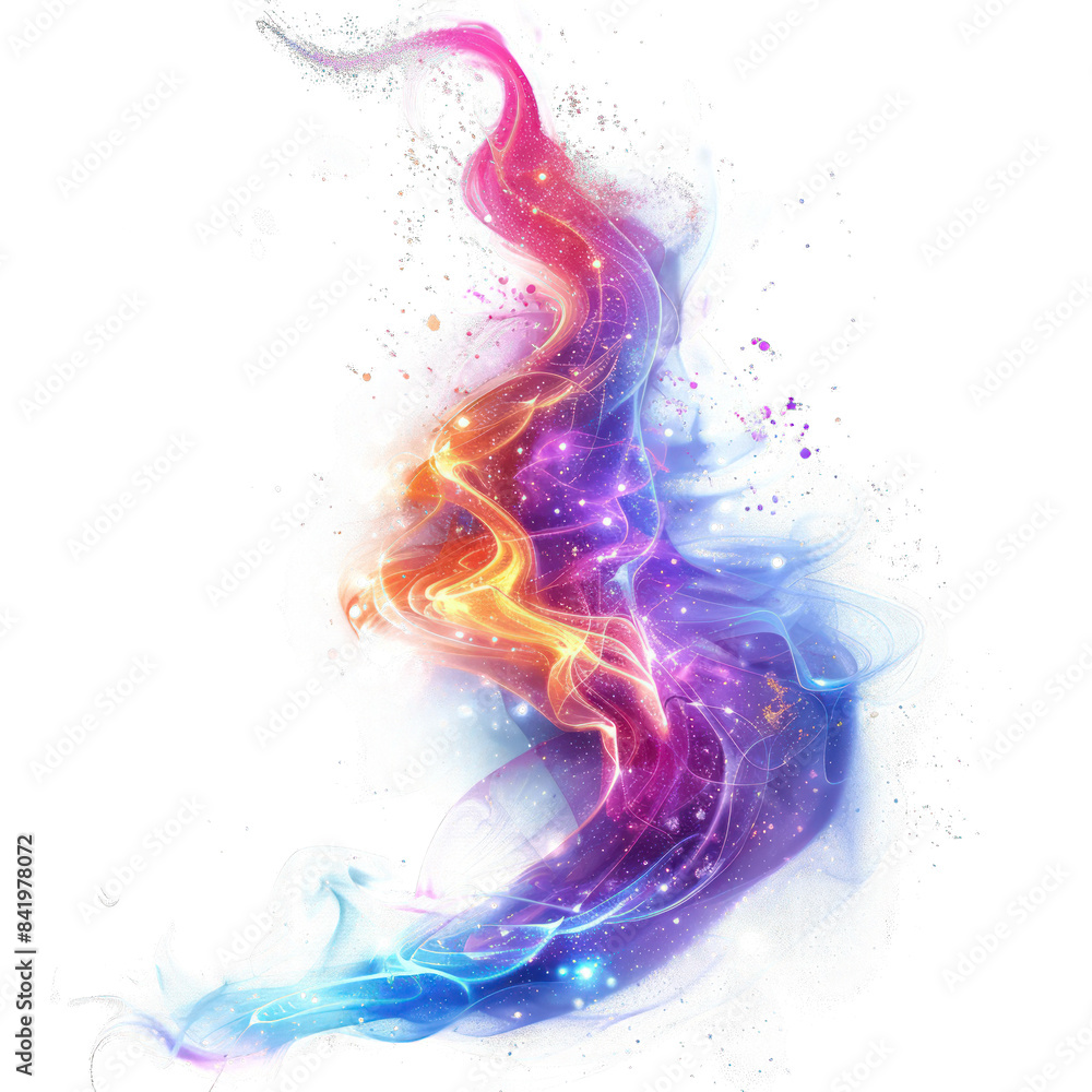 Vivid abstract digital art with vibrant neon colors, swirling fluidly to create a dazzling, dynamic visual illusion on a white background. Vivid abstract digital art with vibrant neon colors, swirling fluidly to create a dazzling, dynamic visual illusion on a white background.