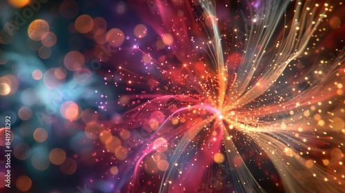 Abstract representation of colorful fireworks symbolizing celebration. AIG50