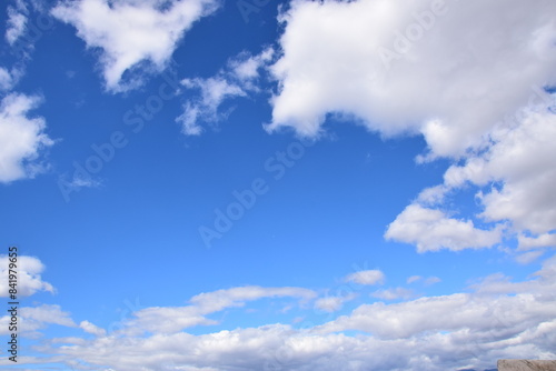 blue sky with white clouds