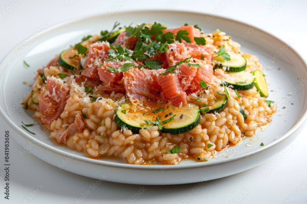 Sumptuous Baked Risotto with Tuna and Zucchini Medley