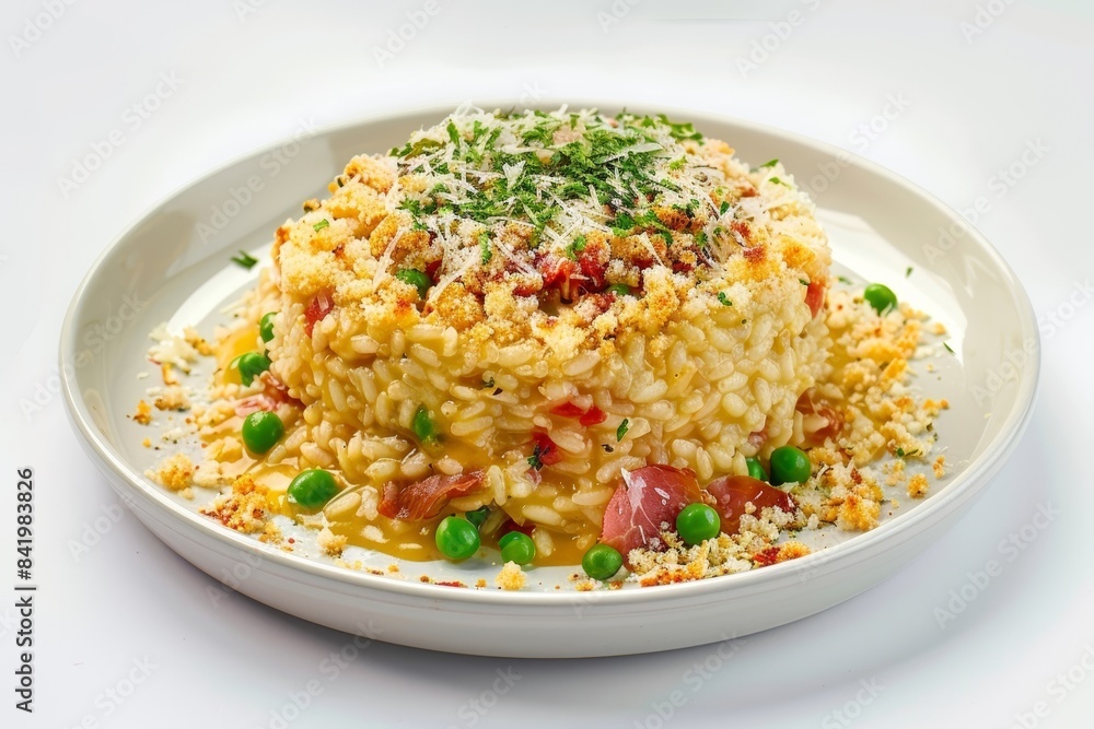 Flavorful Baked Risotto with Marinara and Peas Flavorful Baked Risotto with Marinara and Peas