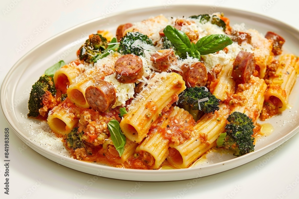 Hearty Baked Rigatoni Casserole with Italian Sausage Hearty Baked Rigatoni Casserole with Italian Sausage