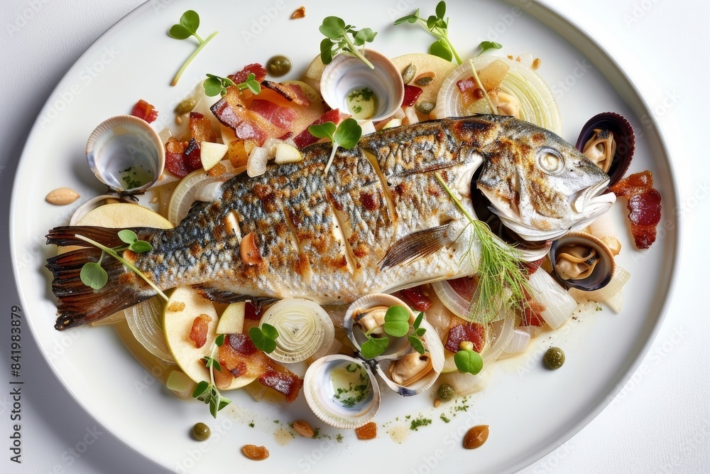 Delicious Baked Whole Bass with Apple Fennel: A Perfect Fusion of Flavors Delicious Baked Whole Bass with Apple Fennel: A Perfect Fusion of Flavors