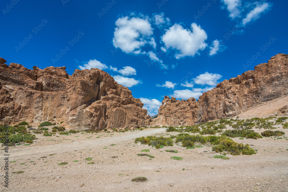 View of some rock formations at Italia Perdida (Lost Italy) in Eduardo Avaroa Andean Fauna National Reserve - Bolivia View of some rock formations at Italia Perdida (Lost Italy) in Eduardo Avaroa Andean Fauna National Reserve - Bolivia