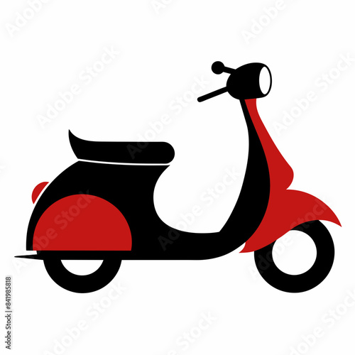 Retro scooter vector illustration an white background