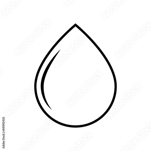 Drop blood line icon vector