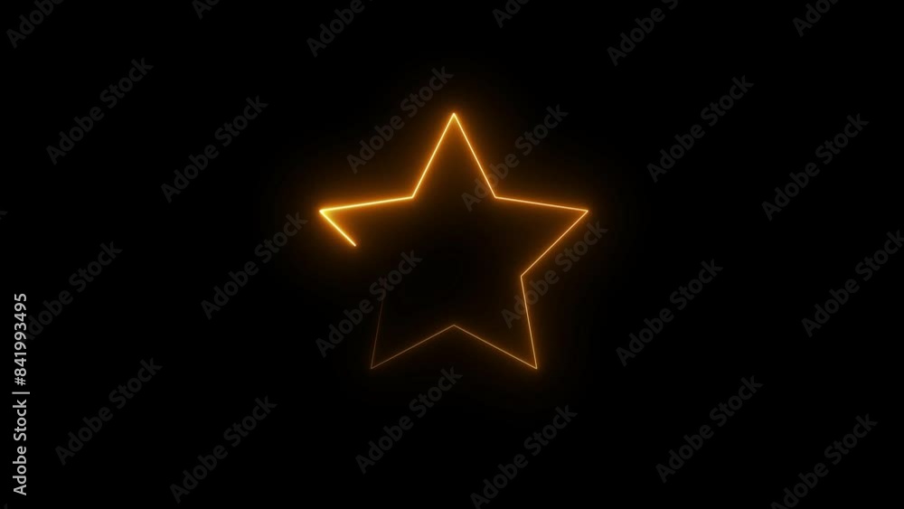 Neon light star frame rotation loading background animation video. Neon light star frame rotation loading background animation video.