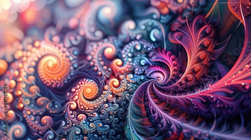 Background with fractal patterns