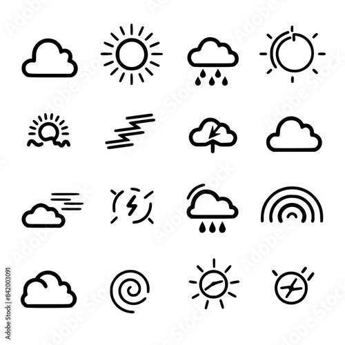 Rain icon, storm icon, weather icon, climate icon, meteorology icon, wind icon, snow icon, moon icon, thunderstorm icon, temperature icon, sun icon, cloud icon, nature icon, sky icon, winter icon, clo