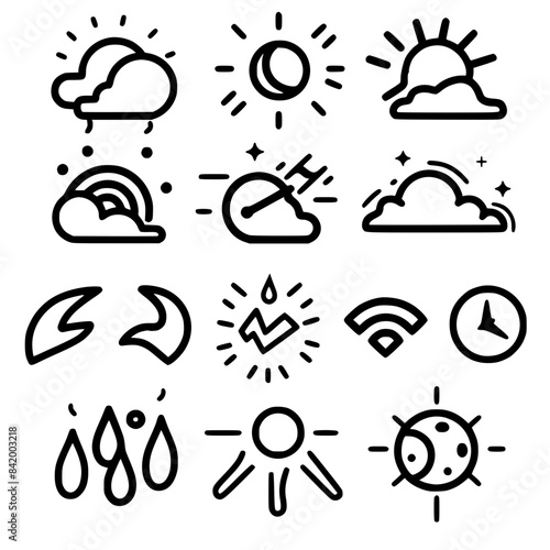 Rain icon, storm icon, weather icon, climate icon, meteorology icon, wind icon, snow icon, moon icon, thunderstorm icon, temperature icon, sun icon, cloud icon, nature icon, sky icon, winter icon, clo