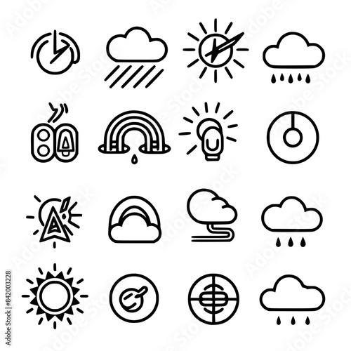 Rain icon, storm icon, weather icon, climate icon, meteorology icon, wind icon, snow icon, moon icon, thunderstorm icon, temperature icon, sun icon, cloud icon, nature icon, sky icon, winter icon, clo