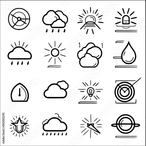 Rain icon, storm icon, weather icon, climate icon, meteorology icon, wind icon, snow icon, moon icon, thunderstorm icon, temperature icon, sun icon, cloud icon, nature icon, sky icon, winter icon, clo