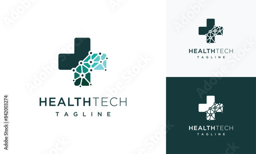 health digital technology logo design inspiration