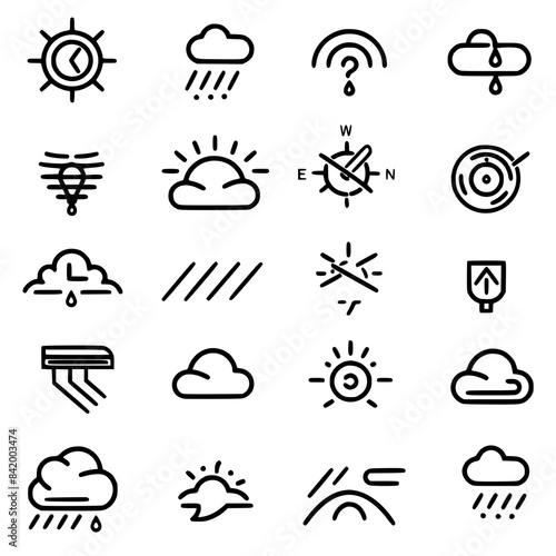 Rain icon, storm icon, weather icon, climate icon, meteorology icon, wind icon, snow icon, moon icon, thunderstorm icon, temperature icon, sun icon, cloud icon, nature icon, sky icon, winter icon, clo