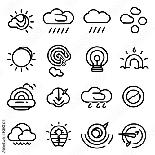 Rain icon, storm icon, weather icon, climate icon, meteorology icon, wind icon, snow icon, moon icon, thunderstorm icon, temperature icon, sun icon, cloud icon, nature icon, sky icon, winter icon, clo