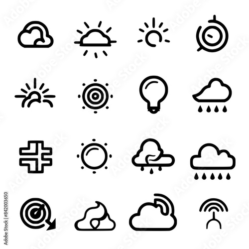 Rain icon, storm icon, weather icon, climate icon, meteorology icon, wind icon, snow icon, moon icon, thunderstorm icon, temperature icon, sun icon, cloud icon, nature icon, sky icon, winter icon, clo